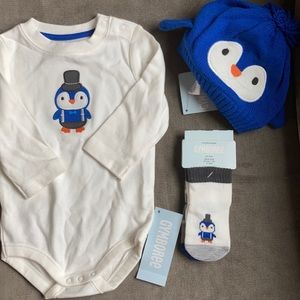 Boy onesie, hat and socks 3-6 months